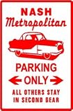 METROPOLITAN PARKING ONLY nash street sign