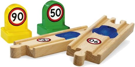 Childrens Toyshop  Toys : BRIO 33768 Wooden Railway System: Smart Track Change Speed Track