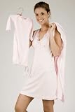 2pc.Nursing Nitegown set with Baby Drawstring Gown