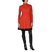 Moody Mama Maternity Turtleneck Dress -Red/Black