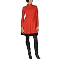 Moody Mama Maternity Turtleneck Dress -Red/Black