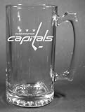 NHL Washington Capitals Laser Etched 27oz Glass Beer Mug