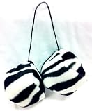 Black & White Zebra Fuzzy Dice one pair 4177f%2BiVbkL. SL160 Black & White Zebra Fuzzy Dice one pair