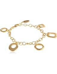 T Tahari "Essentials" Gold Link Charm Bracelet, 7.25"