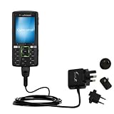 International Wall / AC Charger for the Sony Ericsson K858c - Gomadic Brand w/ TipExchange Technology