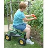 Tractor Style Gardening Seat (green) (22H x 16W x 33D)