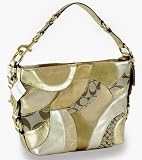 4177jWcz0XL. SL160  Coach Mosaic Patchwork Carly Sac Shoulder Handbag Purse Tote 14005 Gold