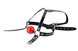 Saphira toys. Black Gag ball with harness. Bondage BDSM