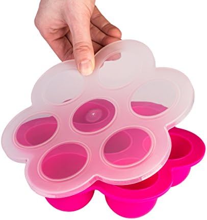 Baby Food Storage Container with Secure Lid. FDA Approved, BPA Free. Multi - Purpose Storage Container, Awesome for Homemade Baby Food, Fruit Purees, Breast Milk, Mini Cakes Lifetime Guarantee! Pink