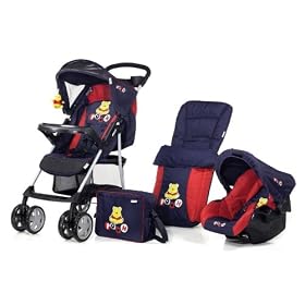 Hauck - Disney Shopper 7 Travel system set in Pooh Hearts Navy