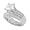 Sterling Silver Pave Style Prince Cut CZ Ring & Band, 6