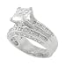 Sterling Silver Pave Style Prince Cut CZ Ring & Band