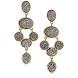 Marcia Moran Titanium Druzy Stone Chand elier