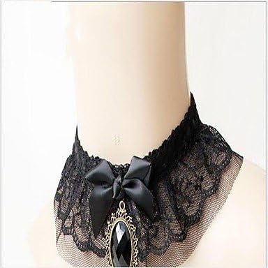 LLSai- Vampire Girl Black Lace Gothic Lolita Accessories Set(Bracelet/Necklace/Bangle)