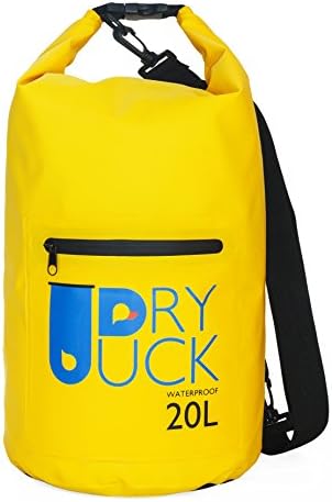 Marine Grade Waterproof Dry Bag - Protect Your Phone and Electronics While Kayaking - Excellent Camera Protection for Outdoors - Choose from 20L Roll Top with Shoulder Strap