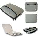 Gray Neoprene Zipper Carrying Case Sleeve for Kindle DX / ASUS Eee / Acer Aspire One / Dell Inspiron Mini / HP MINI / MSI Wind / Lenovo IdeaPad and others 9" 10" Laptops Notebook Netbook