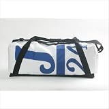 Ella Vickers Original Sailcloth Large Duffle in White Sailcloth with Blue J / 24 OSDL-White Sailcloth Blue J / 24