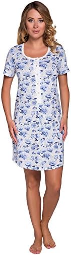 Italian Fashion IF Womens Night Dress Jovita 0114 Blue L