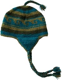 Authentic Soul Wool Ear Flap Sherpa Teal Blue Green Ski Knit Hat. Blue. One Size.