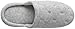 isotoner Women's Signature Terry Floral Embroidered Clog Slipper, Heather Grey, 8.5-9