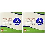 Dynarex 1113 Latex Free Sterile Alcohol Prep Pad (Pack of 400)