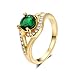 [Retro Series] Yoursfs Vintage Emerald Cut Engagement Ring Rhinestone Cocktail Ring 18K Rose Gold Plated