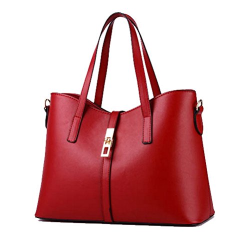 Fashion Road Womens Pu Leather Handbag Lady's Line Tote Bags