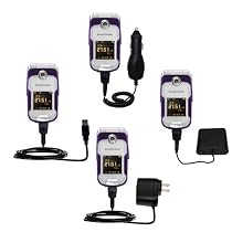 Road Warrior Kit for the Sony Ericsson W710i includes a Car & Wall Charger AND USB cable AND Battery Extender - Gomadic Brand w/ TipExchange Technology