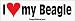   - I Love My Beagle - bumper stickers (Medium)