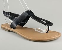 Leatherette Keyhole Sandal