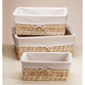 3 PC. WILLOW BASKETS W LINING from Florist