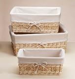 3 PC. WILLOW BASKETS W/LINING