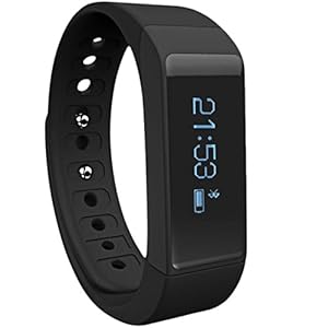 Fitness Tracker Toprime® Wearable Replaceable Smart Band with Multi-Functions Activity Tracker for Android and iOS Black
