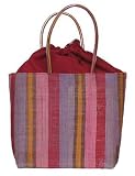 Colorful Straw / Beach / Shopper / Tote Bag Rose Medium