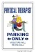 PHYSICAL THERAPIST ~Sign~ parking therapy rehab pt gift