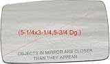 73-82 FORD THUNDERBIRD t-bird MIRROR GLASS RH (PASSENGER SIDE), (5-1/4 x 3-1/4, 5-3/4 Dg.), Convex, Standard (1973 73 1974 74 1975 75 1976 76 1977 77 1978 78 1979 79 1980 80 1981 81 1982 82) F471113 N