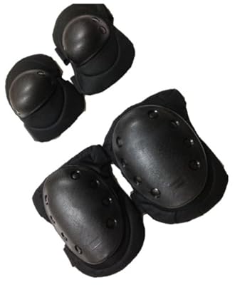 ACB エルボーパッド2個&ニーパッド2個 計4個セット 黒色