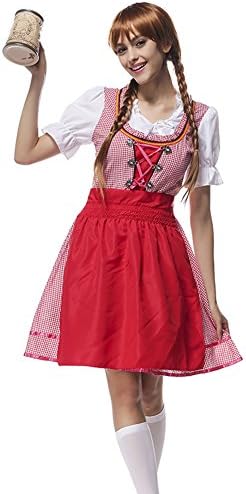 Hongyuanbb Sexy Wench Oktoberfest German Maid Fancy Dress Costume Medieval Outfit