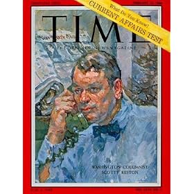 James Reston / TIME Cover: February 15, 1960, Art Poster by TIME Magazine