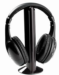 Wireless FM Stereo RS 864 863.5 864.5MHz Rf cordless Stereo Headphones For TV VCD CD PC MP3 MP4 DVD built in 2.5mm to 3.5mm adapter w/Transmitter