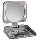 HealthPersonalCare: Medium picture for Carmen C3MIR Travel Lighted Makeup Mirror with 5 Times Magnification