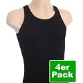 HERMKO 3000 4er Pack Herren Tank Top Classic Unterhemd Sportjacke Muskel Shirt Tr�gershirt aus 100% Baumwolle in Feinripp (glatt)