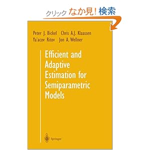 【クリックでお店のこの商品のページへ】Efficient and Adaptive Estimation for Semiparametric Models (1384): Peter J. Bickel, Chris A.J. Klaassen, Ya’acov Ritov, Jon A. Wellner: 洋書