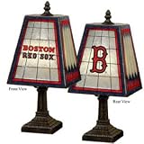 BOSTON RED SOX MLB Baseball ART GLASS Stained Glass DESK LAMP