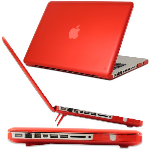 iPearl mCover Hard Shell Case with Set free keyboard cover for Model A1278 13-inch Okay display Aluminum Unibody MacBook Pro - RED