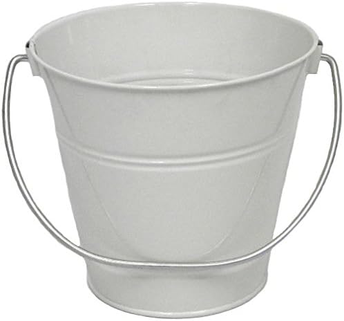 ITALIA 10426 5.5 x 6 In. White Metal Bucket - 6 Pack