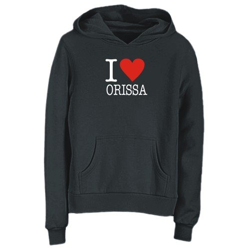 Sweatshirt Woman Black  Love Classic Orissa  India City