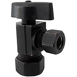 Lasco 06-9211OB Angle Stop, Quarter Turn with 5/8-Inch OD Compression x 3/8-Inch OD Compression, Oil Rubbed Bronze