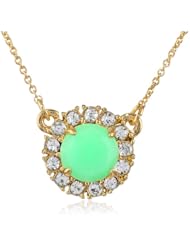 kate spade new york "Secret Garden" Green Pendant Necklace, 16"