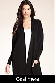 Pure Cashmere Open Front Long Sleeve Knitted Cardigan